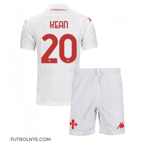 Camiseta Fiorentina Moise Kean #20 Visitante Equipación para niños 2024-25 manga corta (+ pantalones cortos)